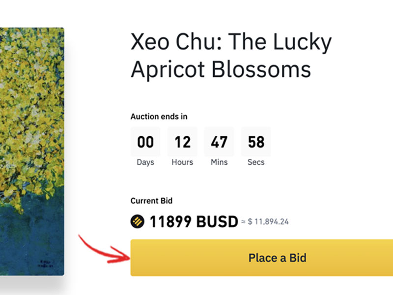 Nhấn chọn vào Place a Bid