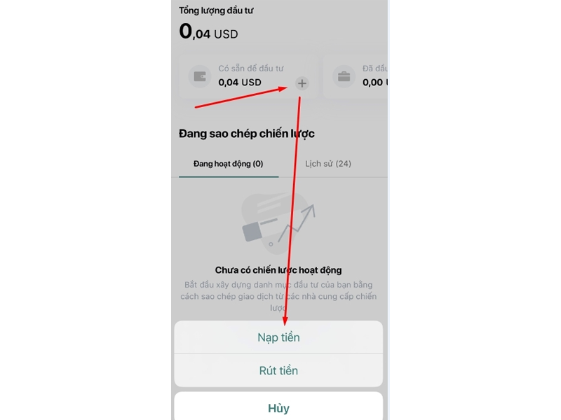 Click vào dấu “+”