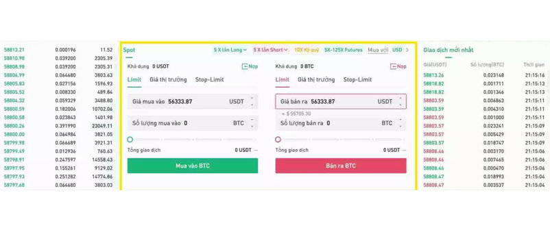 Mua/bán với lệnh Limit