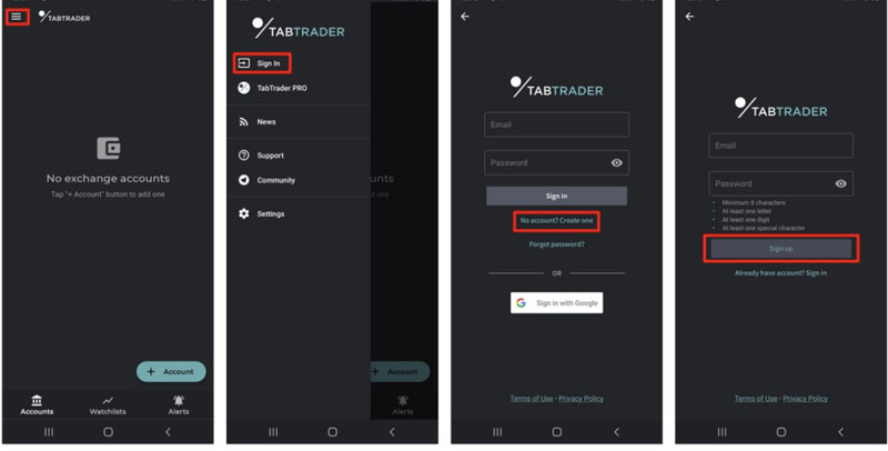 Hướng dẫn đăng ký tài khoản TabTrader