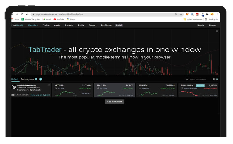Hướng dẫn cài đặt TabTrader