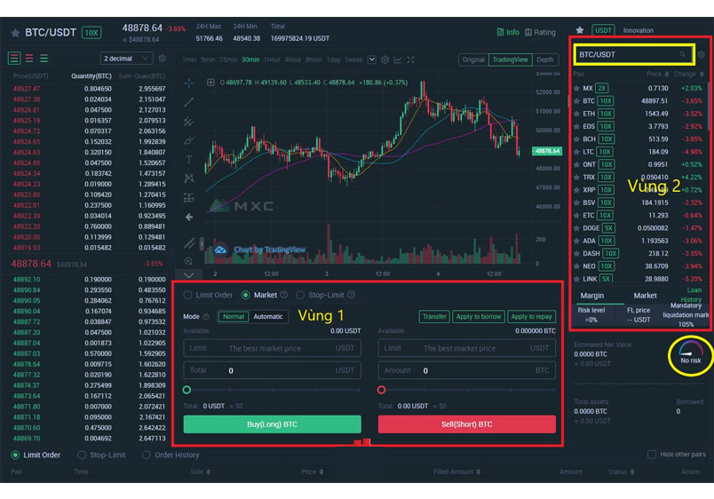 Hướng dẫn giao dịch Margin tại MEXC