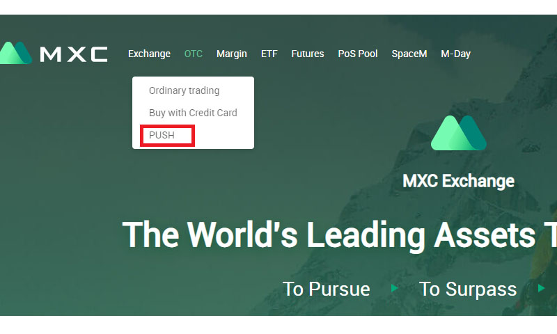Click chọn OTC > “PUSH”