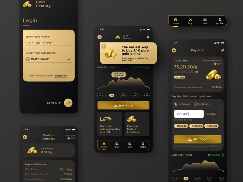 App theo dõi giá vàng “Gold Investment”