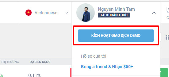 đăng nhập vào tài khoản
